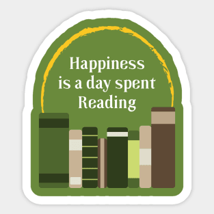 Happiness is a Day Spent Reading | Green Sticker